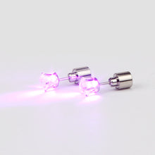 Sold Charm LED Earring Light Up Crown Glowing Crystal Stainless Ear Drop Ear Stud Earring Dance Party Jewelry ILML
