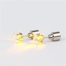 Sold Charm LED Earring Light Up Crown Glowing Crystal Stainless Ear Drop Ear Stud Earring Dance Party Jewelry ILML