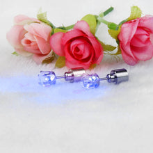 Sold Charm LED Earring Light Up Crown Glowing Crystal Stainless Ear Drop Ear Stud Earring Dance Party Jewelry ILML