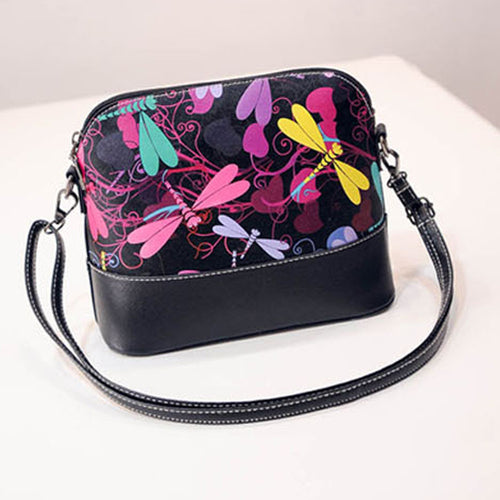 Sold Women Bag Vintage Printing Floral Shoulder Bag Leather Purse Satchel Messenger Bolsa Feminina  ILML