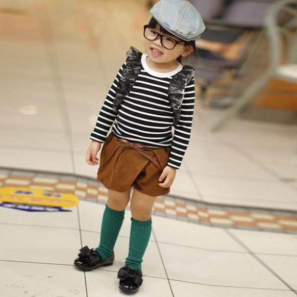 Toddler Baby Socks School Cotton Knee High Kids Boys Girls Socks Candy Colors 1-8Y 5 Colors ILML