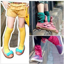 Toddler Baby Socks School Cotton Knee High Kids Boys Girls Socks Candy Colors 1-8Y 5 Colors ILML