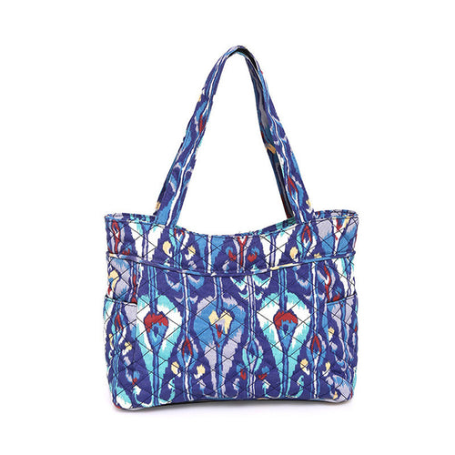 Vintage Women Hbag Large-capacity Durable Canvas Print Floral Zipper Shoulder Bag Large Tote Canvas Ladies Bags Satchel ILML