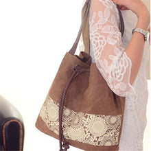 Women Bag Printed Drawstring Shoulder messenger Bag Hbag Diagonal Casual canvas Travel beach Bags bolsa feminina ILML