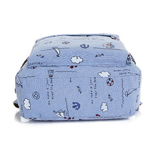 Forward 6 Colors Cartoon Printing Zipper Women Canvas Backpack Daily Backpack 40cm*27cm*14cm  ILML