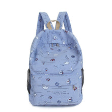 Forward 6 Colors Cartoon Printing Zipper Women Canvas Backpack Daily Backpack 40cm*27cm*14cm  ILML