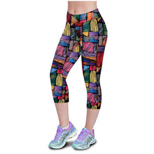 High Waist Pants Printed Stretch Cropped Leggings ILML
