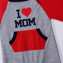 I Love MOM and DAD Baby Hooded Rompers Grow Long Sleeve Jumpsuit Outwear Boys Girls Clothing  ILML