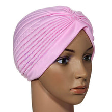Indian Cap Pleated Headwrap Turban Stretchy Band Hats for Women Cloche Chemo Hijab Beanies  ILML