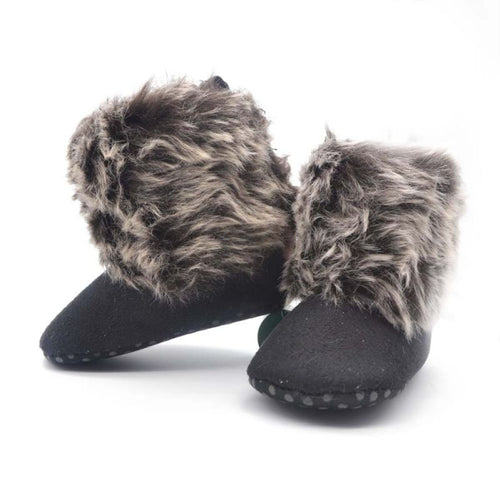 Infant Baby Fleece Snow Boots Toddler Kids Wool Fur Shoes Prewalker 0-18M Y2 ILML