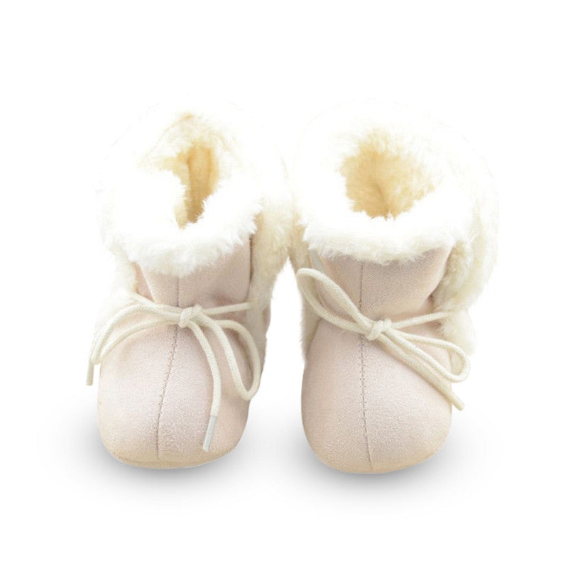 Infant Girl Fleece Crib Shoes born Toddler Boot Baby Walking Shoes PY5 ILML