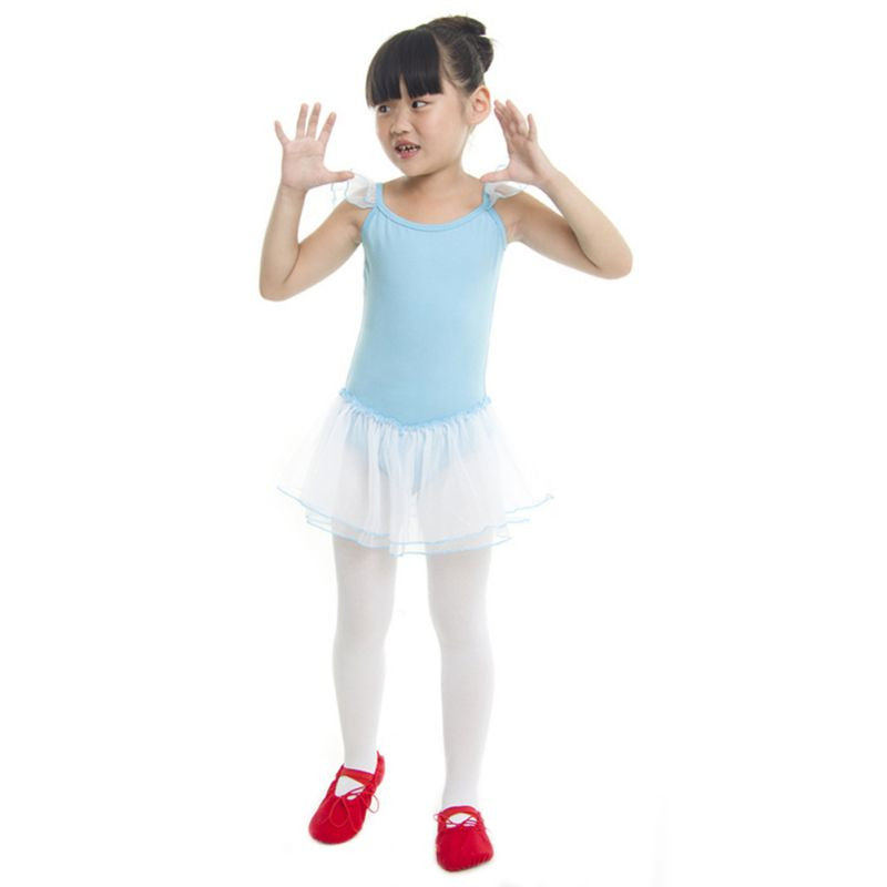 Kid Girl Gymnastics Dance Leotard Clothes Dress Children Ballet Tutu Dresses 4-11Y ILML