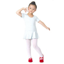 Kid Girls Short Sleeve Leotard Gymnastics Cotton Ballet Dance Dress Dancewear ILML