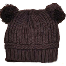 Kids Baby Warm Crochet Hats Knitted Two Balls Beanies Knit Sweater Cap Earflap Hat ILML