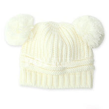 Kids Baby Warm Crochet Hats Knitted Two Balls Beanies Knit Sweater Cap Earflap Hat ILML