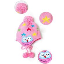 Kids Boys Girls Crochet Warm Beanie Five Pointed Star Baby Earflap Hat ScarfCap 2pcs ILML