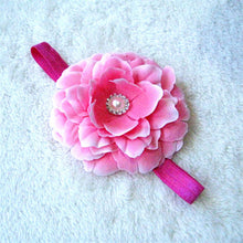 Kids Girl Baby Infant Big Flower Rose Rhinestone Headbands Hair Bow Band Headwear ILML