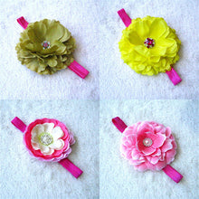 Kids Girl Baby Infant Big Flower Rose Rhinestone Headbands Hair Bow Band Headwear ILML