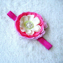 Kids Girl Baby Infant Big Flower Rose Rhinestone Headbands Hair Bow Band Headwear ILML
