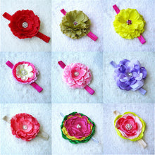 Kids Girl Baby Infant Big Flower Rose Rhinestone Headbands Hair Bow Band Headwear ILML