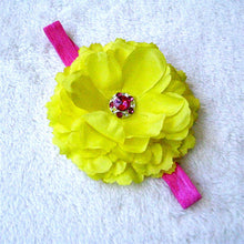 Kids Girl Baby Infant Big Flower Rose Rhinestone Headbands Hair Bow Band Headwear ILML