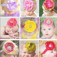 Kids Girl Baby Infant Big Flower Rose Rhinestone Headbands Hair Bow Band Headwear ILML