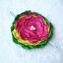 Kids Girl Baby Infant Big Flower Rose Rhinestone Headbands Hair Bow Band Headwear ILML