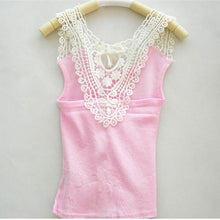 Kids Girls Crochet Hollow Out Floral Tops T Shirts Vest T-shirts Candy Color 0-3Y  ILML