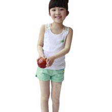 Kids Girls Crochet Hollow Out Floral Tops T Shirts Vest T-shirts Candy Color 0-3Y  ILML