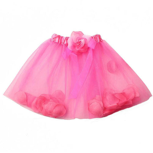 Kids Girls Flower Tulle Tutu Skirt Party Ballet Dancewear Skirts Pettiskirt Costume PY  ILML