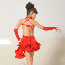 Kids Girls Latin Sets Salsa Tango Sequin Party Dance Dress Skirt Outfits Sz 5-9Y ILML