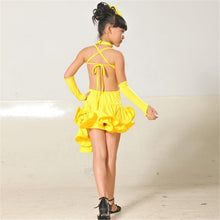 Kids Girls Latin Sets Salsa Tango Sequin Party Dance Dress Skirt Outfits Sz 5-9Y ILML