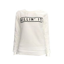 Killin It Hoody Pullovers Black White Women Sweatshirts Tops Clothing Letter Print Hoodies ILML