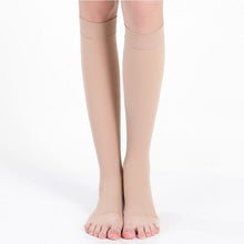 Knee High Open Toe Women Men Unisex Compression Socks Leg Fatigue Relief Sock ILML