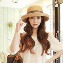 Korea Women Big Bowknot Straw Hat Travel Panama Cap Beach Hat Fedora UV Hats ILML