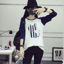 Korean College Wind Women Hoodies Cartoon Cat Sweatshirts Loose Printed Harajuku Hoodie Sudaderas ILML