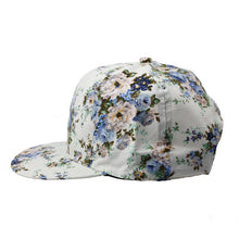 Korean Women Floral Hip-Hop Hat Flat Adjustable Baseball Cap ILML