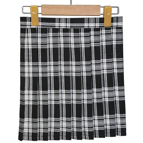 Lady Girls Plaid Pleated Mini Skirt Uniform Cosplay Japanese School Skirts S-XL ILML