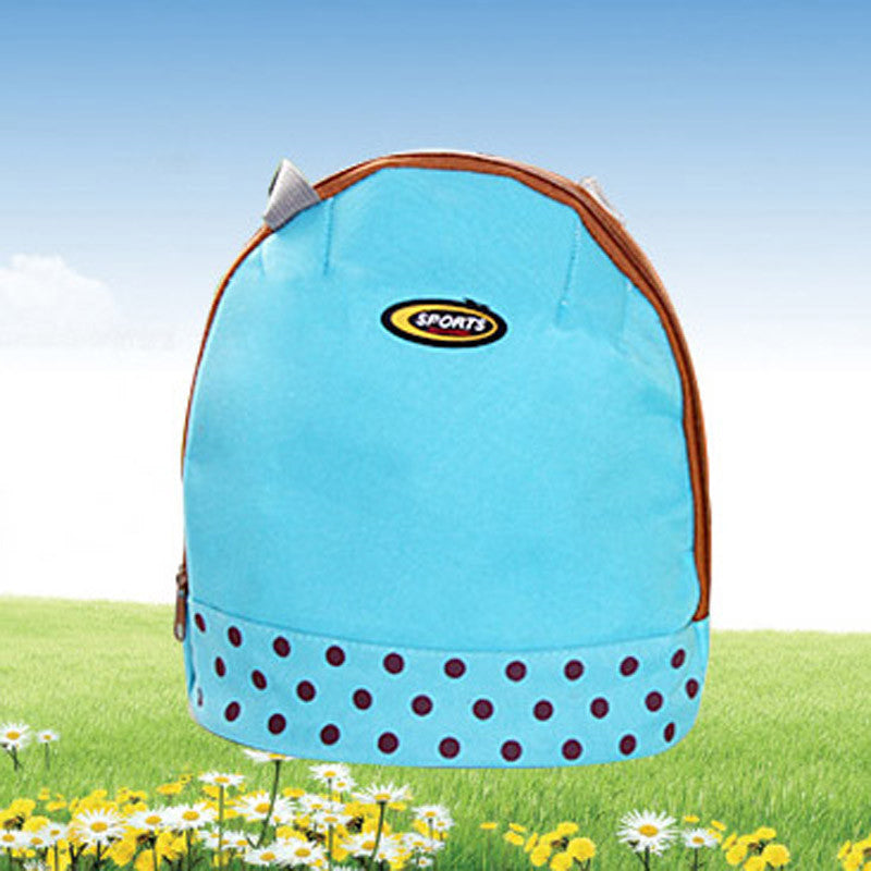 Large-capacity Family Lunch Box Cooler Zipper Canvas Bag Bento Dot Lunch Pouch Insulation Picnic travel Bags ILML