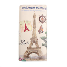 Leather Wallet Women Wallet men Paris Tower London British Flag Pattern Long Purse Clutch Wallets Bag Card Holder ILML