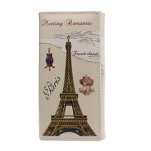 Leather Wallet Women Wallet men Paris Tower London British Flag Pattern Long Purse Clutch Wallets Bag Card Holder ILML