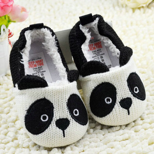 Lovely Cartoon Panda Baby Girls Boy Infant Crochet Knitted Soft Crib Shoes First Walkers 0-18 Months  ILML