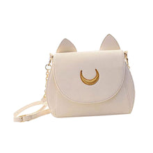 Lovely Cute Sailor Moon Women Shoulder Bag Ladies Cat ears Luna Leather Chain Hbag Tote Purse Wallet Crossbody Messenger ILML