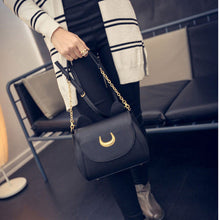 Lovely Cute Sailor Moon Women Shoulder Bag Ladies Cat ears Luna Leather Chain Hbag Tote Purse Wallet Crossbody Messenger ILML