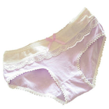 Lovely Women\'ulti-Colors Cotton Soft Lace Bow-knot Briefs Underwear Knickers ILML