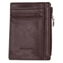 Luxury Retro Zipper Mens Leather Wallet Credit ID Card Purse ILML