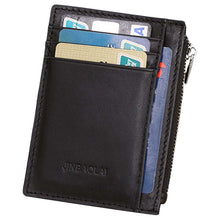 Luxury Retro Zipper Mens Leather Wallet Credit ID Card Purse ILML