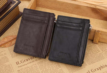 Luxury Retro Zipper Mens Leather Wallet Credit ID Card Purse ILML