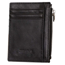 Luxury Retro Zipper Mens Leather Wallet Credit ID Card Purse ILML