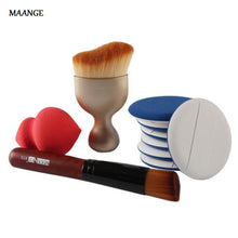 MAANGE Professional makeup brushes 8PCS Sponge 2 PCS Foundation blending make up brushes rose gold brush cosmetics Tools ILML